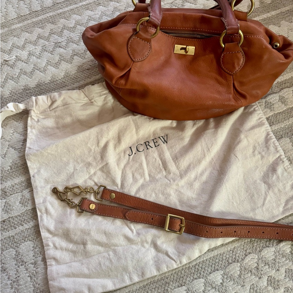 J.Crew brown leather purse